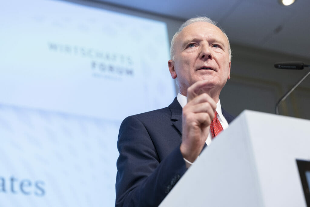 Bernd Westphal, Vorsitzender des Politischen Beirats, bei der Mitgliederversammlung 2022
