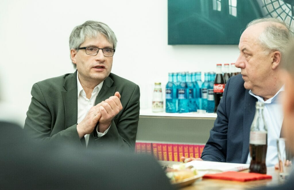Sven Giegold, Staatssekretär BMWK, und Verbandsvizepräsident Matthias Machnig