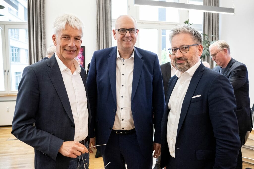 Dr. Frank Nägele, Dr. Andreas Boveschulte und Heiko Kretschmer